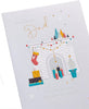 Decorated Fireplace Design Dad Christmas Card