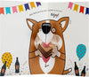 Dog Illustration Pop Up Design Funny Son Birthday Card