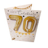 Let's celebrate 70th Happy Birthday Balloon Boutique Greeting Card