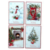 Snowy Red Door Pack of 20 in 4 Designs Season's Greetings Christmas Cards