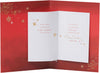 Deep Red & Gold Design Husband Christmas Card