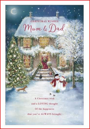 Loving Thought Traditional Mum and Dad Christmas Card