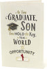 Stylish Typography Son Graduation Congratulations Card