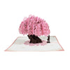 Pink Cherry Blossom Tree With Couple 3D Pop Up Greeting Card