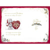 Bear And Heart Shaped Gift Fiancée Luxury Handmade Christmas Card