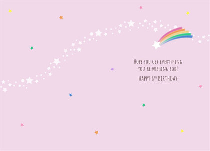 Disney Princess Rapunzel Mulan Belle 6th Birthday Card