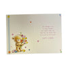 To Dear Mum And Dad  Cute Teddy Holding Tulip Flowers Design Easter Card