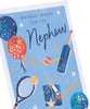 Sport Equipment Design Nephew Birthday Card