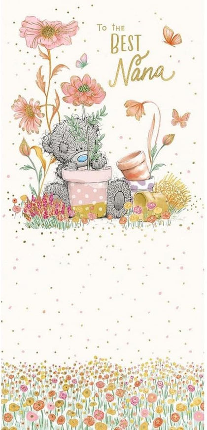Bear Planting Plant Best Nana Mother's Day Card