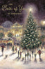 Artistic Christmas Tree in The Town Both of You Christmas Card