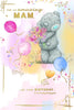Bear With Flowers Amazing Mam Birthday Card