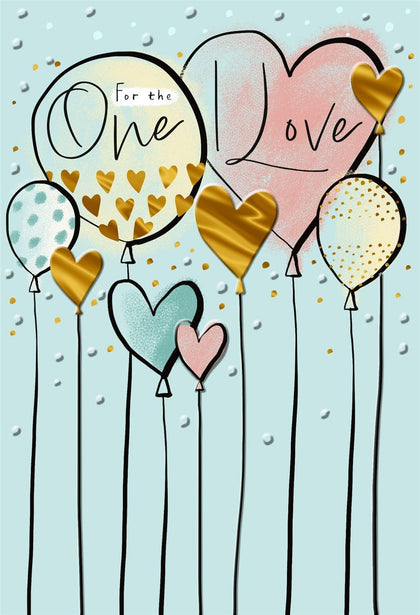 Balloons & Hearts Design One I Love Birthday Card