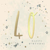 Stars Design Contemporary Luxury Foiled 40th Birthday Card