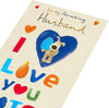 Boofle In Heart Holding Egg Husband Easter Card