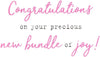 Hello Baby Girl Welcome Little One Congratulations Card