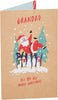Group of Penguins Holding Santa Up Grandad Christmas Card