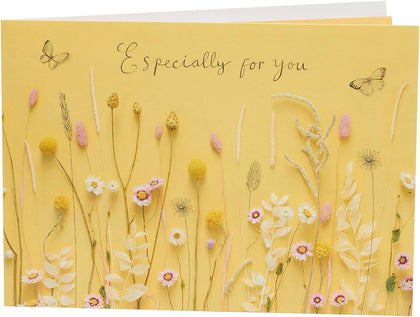Warm Flower Design Birthday Card