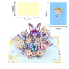 Flower & Butterfly Blue 3D Pop Up Greeting Card