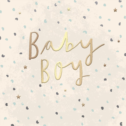 Stunning Luxury Foiled New Baby Boy Birth Congratulations Card