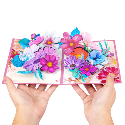 Graceful Galsang Flower Elegant Pop Up Greeting Card