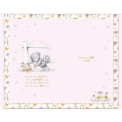 Bear With Flowers For Someone Special Luxury Handmade Mother's Day Card