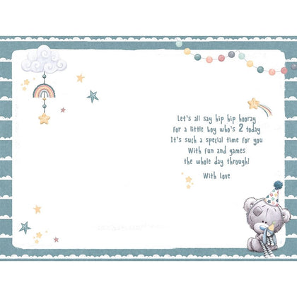 Bear On Cloud 2nd Birthday Card