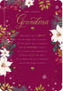 Traditional Winter Florals Design Lovely Grandma Christmas Card