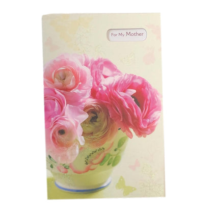 For My Mother Flower Vase Card On Mother's Day 