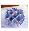 Hydrangea Blue Purple 3D Pop Up Greeting Card