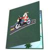 Fast & Festive Santa’s Motorcycle 3D Pop Up Christmas Card