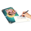 Watercolor Lily Flower Basket Blooming Wishes 3D Pop Up Card