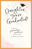 Type With Gold Border Design Daughter Graduation Congratulations Card