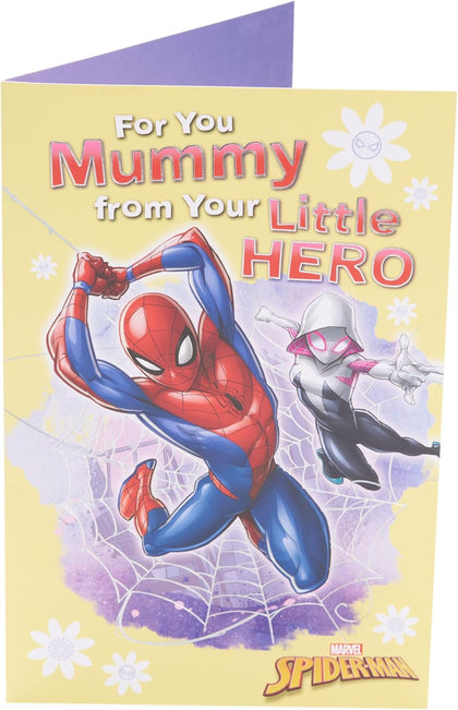 Marvel Spiderman From Your Little Hero Design Mother's Day Card