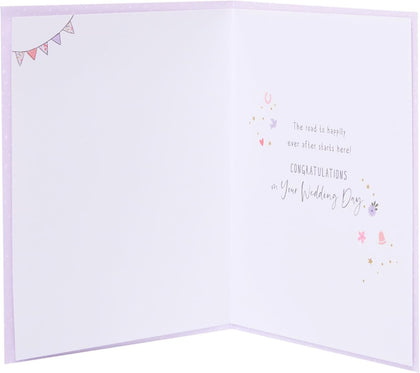 Stylish and Heartfelt Message Design Wedding Congratulations Card