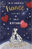 Spotty Dogs Design Fiance Birthday Card