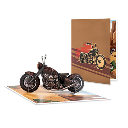 Road Rebel 3D Motorcycle Greeting Card