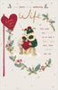 Boofles Holding Heart Wife Christmas Card