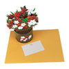 Christmas Poinsettia Bouquet Holiday Pop Up Card