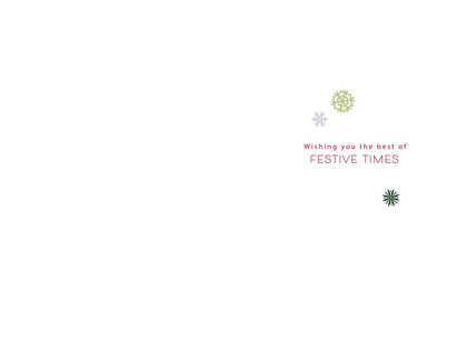 Snowflakes Design Brother & Sister In Law Christmas Card