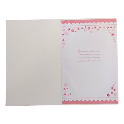 From All of Us Glitter Flower Design Mother's Day Card
