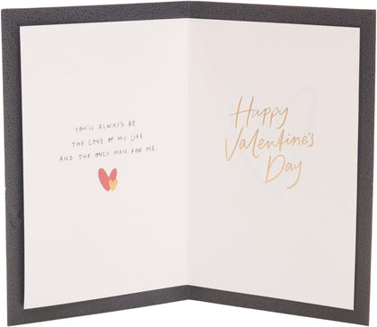 Large Heart Design Fiancé Valentine's Day Card