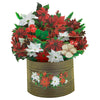 Christmas Poinsettia Bouquet Holiday Pop Up Card