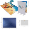 My Dad My Hero Beach Scene 3D Pop Up Greeting Card - Father's Day Birthday Thank You