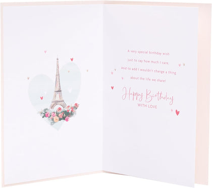 Eiffel Tower Design Husband Birthday Card