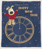 Boofle Standing On Clock New Year Card