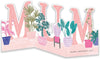Plants Design Luxury Handmade Fold Out Three Panel Mother's Day Card