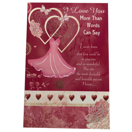 I Love you More Then Words Can Say Sentimental Verse Valentine's Day card