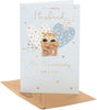 Boofles with Champagne Husband Anniversary Card