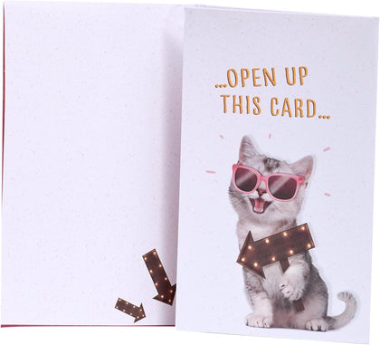 Fold Out Cat Design Daughter Birthday Card