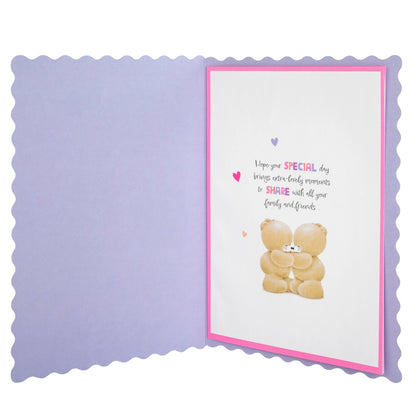 Cute Forever Friends Bears Design Couple Wedding Congratulations Card